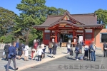 稲毛浅間神社 拝殿・本殿前の広場の様子