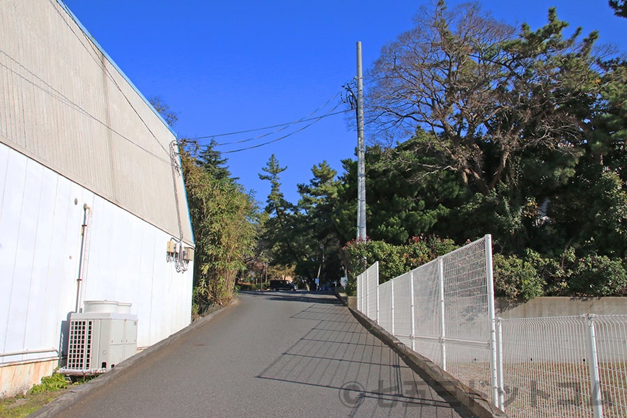 稲毛浅間神社 駐車場へのルートの様子