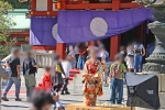 日枝神社 境内の七五三の賑わいの様子（その2）