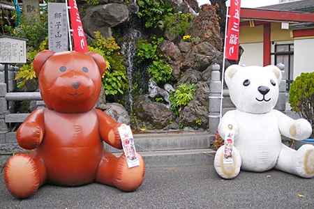 神田明神 七五三の時期になると設置されるクマさんの様子（その1）