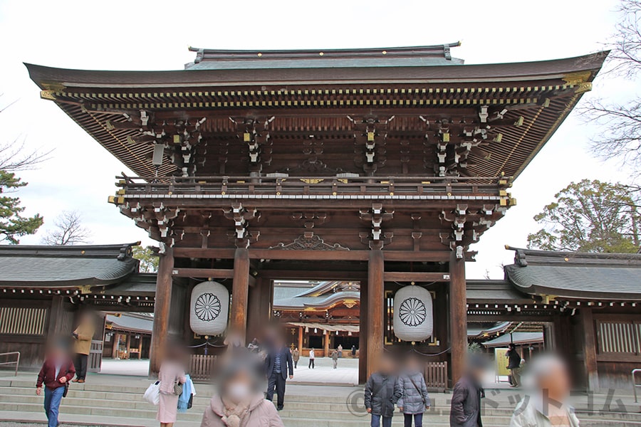 寒川神社 神門の様子