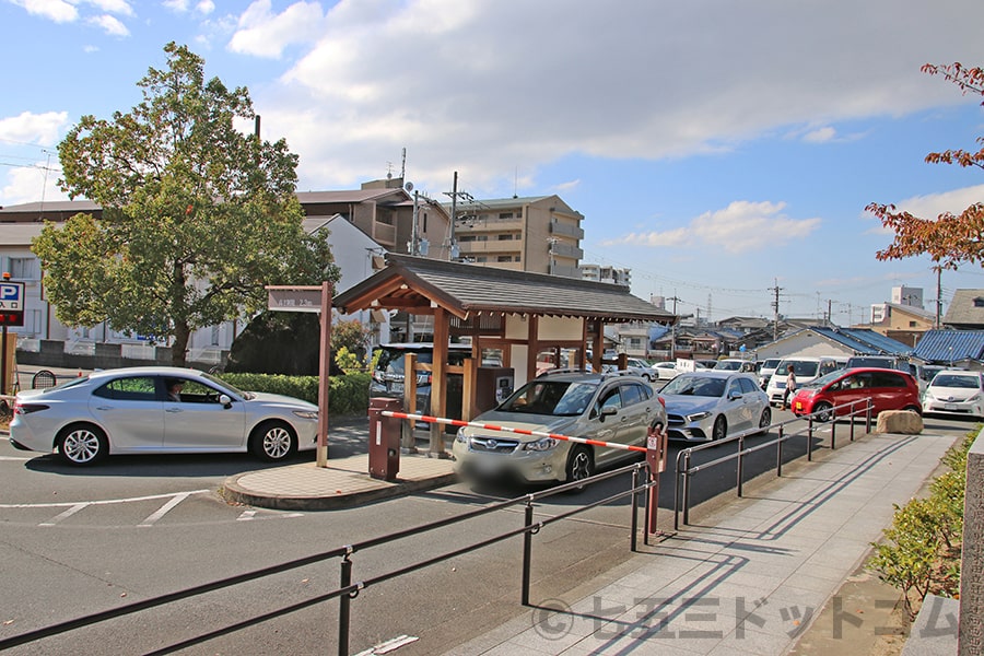 石切劔箭神社 南駐車場の様子（その1）