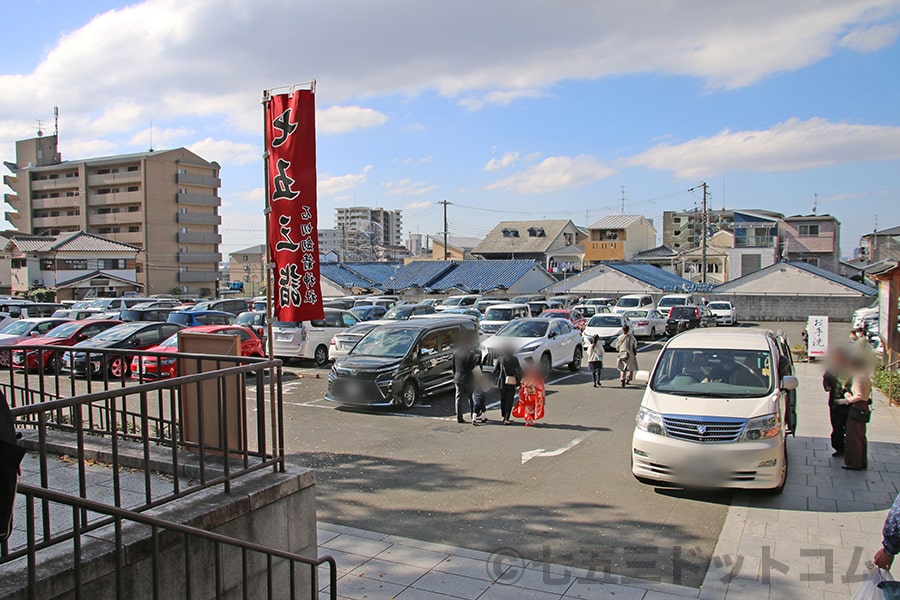 石切劔箭神社 南駐車場の様子（その2）