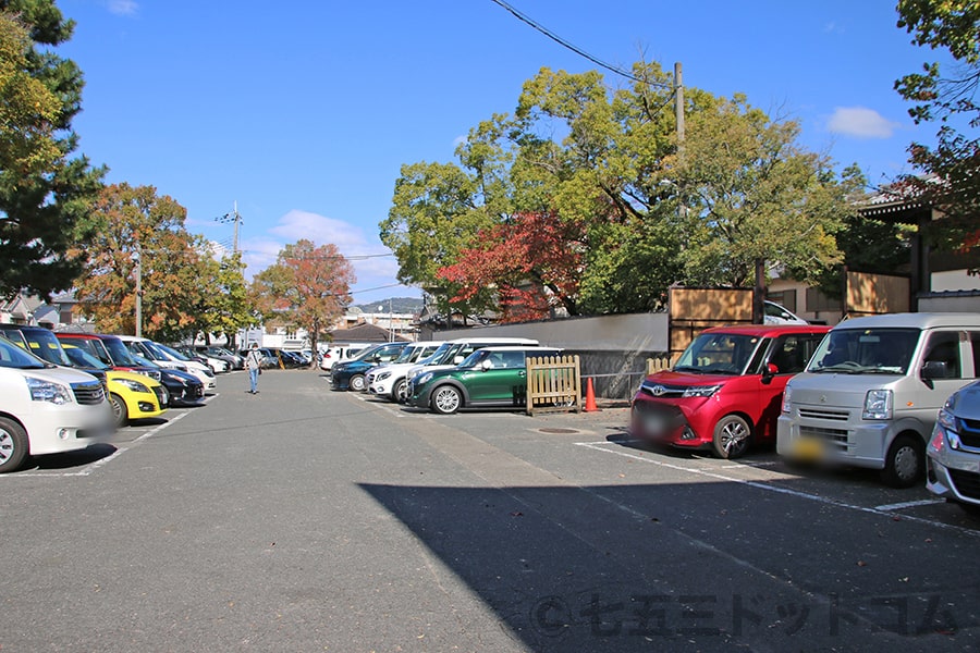 石切劔箭神社 北駐車場の様子