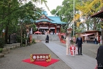 多摩川浅間神社 七五三の記念撮影の様子