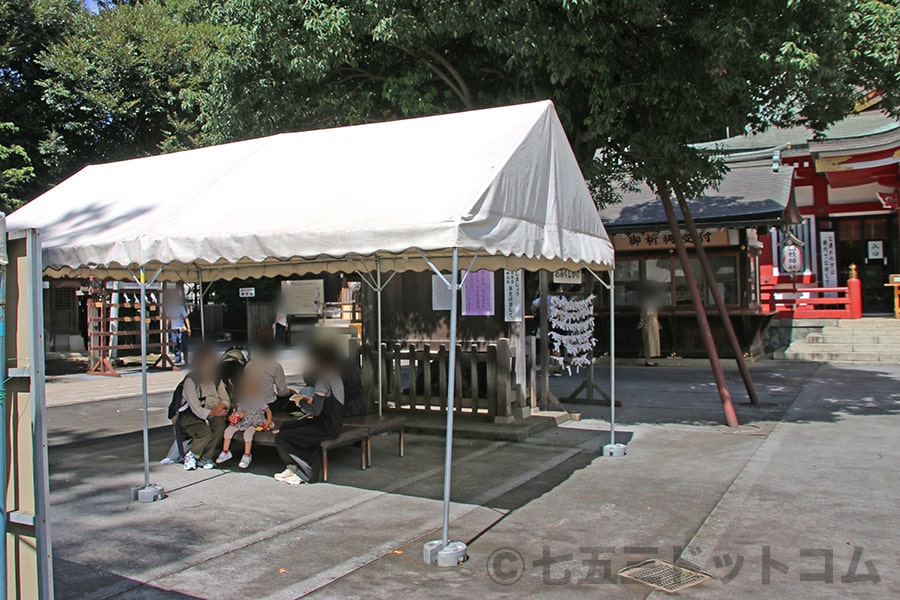 清瀬日枝神社・水天宮 待合所の様子