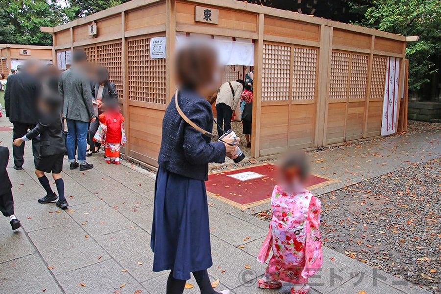 川越氷川神社 本殿前の臨時御祈祷所の様子（その1）