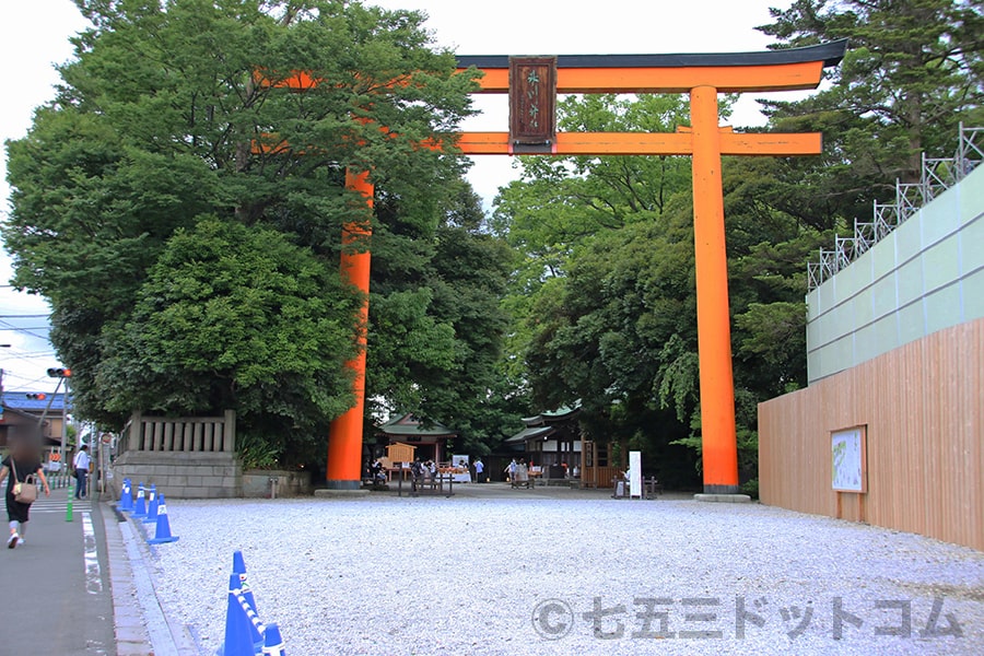 川越氷川神社 大鳥居の様子