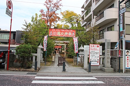 溝口神社 境内入口の様子