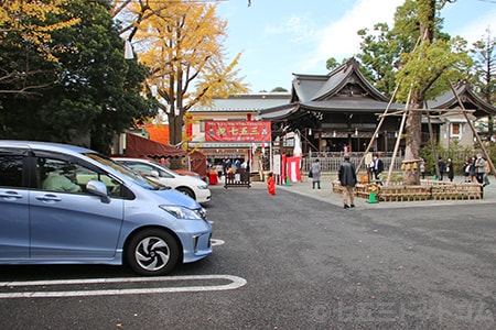 溝口神社 駐車場の様子