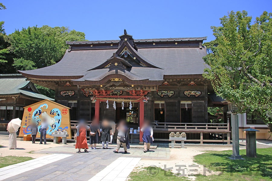 大洗磯前神社 拝殿の様子