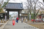 川越大師 喜多院 境内参道で佇む七五三ちゃんの様子