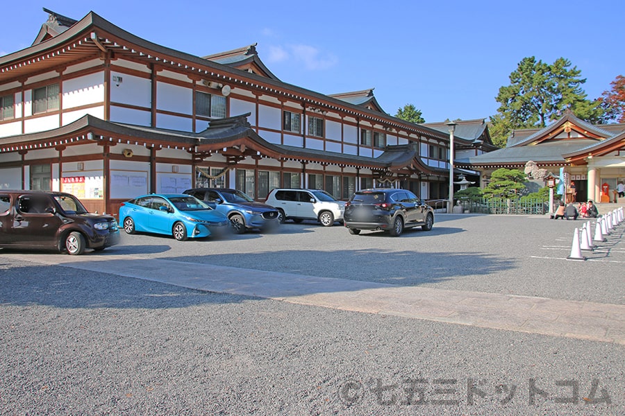 広島護國神社 境内駐車場の様子