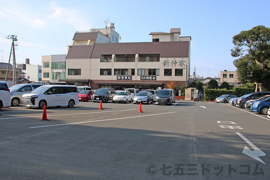 鹿島神宮 境内駐車場の様子