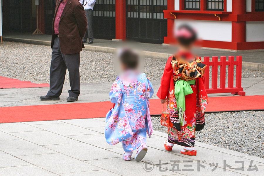 東京日枝神社境内 七五三お参りシーズンの様子