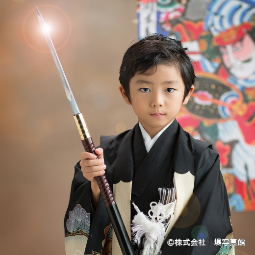 七五三の5才　男の子　着物レンタル　熊本の堤写真館